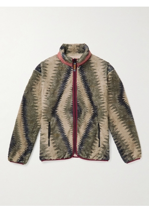 KAPITAL - Thunder Mother Printed Fleece Zip-Up Sweatshirt - Men - Gray - 1