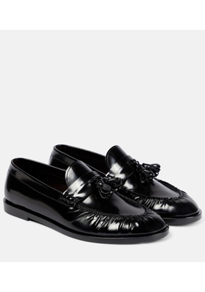 The Row Patent leather loafers