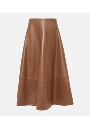 Altuzarra Varda leather midi skirt