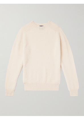 Drake's - Brushed Shetland Wool Sweater - Men - Neutrals - S
