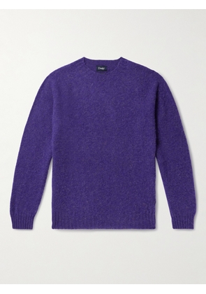 Drake's - Brushed Virgin Shetland Wool Sweater - Men - Purple - S