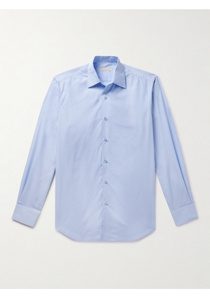 Saman Amel - Cotton-Poplin Shirt - Men - Blue - EU 38