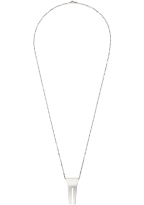 Rick Owens Silver Open Trunk Necklace