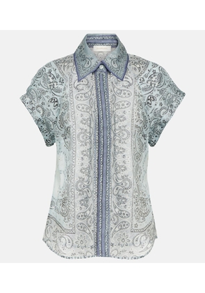 Zimmermann Matchmaker paisley silk and linen blouse