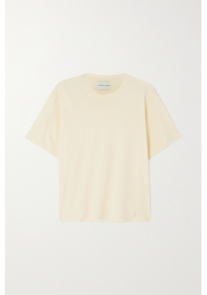 LOULOU STUDIO - + Net Sustain Telanto Embroidered Organic Supima Cotton-jersey T-shirt - Ivory - x small,small,medium,large,x large