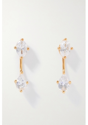 Anissa Kermiche - Georgia Comvertible Gold Vermeil Cubic Zirconia Earrings - One size