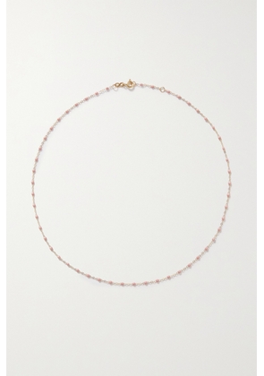 Gigi Clozeau - Classic Gigi 18-karat Gold And Resin Necklace - Pink - One size