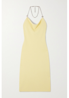 Bottega Veneta - Chain-embellished Draped Knitted Dress - Yellow - XS,S,M,L,XL
