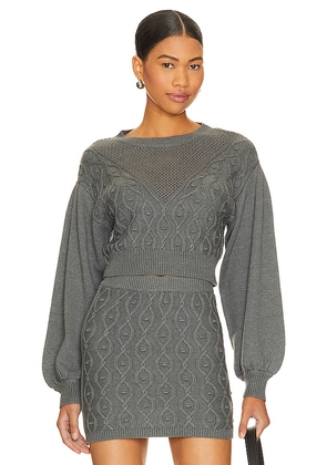 Tularosa Davina Sweater in Charcoal. Size M, S, XL, XS.