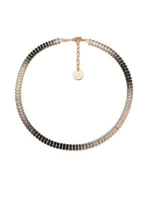 Anton Heunis Crystal Chain Necklace in Metallic Gold.