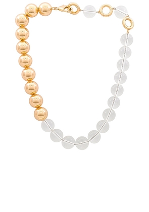 Jenny Bird Lyra Necklace in Metallic Gold.