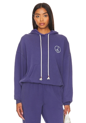 Spiritual Gangster Harmony Phoebe Oversized Hoodie in Blue. Size M, S, XL.