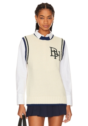 BEVERLY HILLS x REVOLVE Collegiate Vest in Ivory. Size M, S, XS.