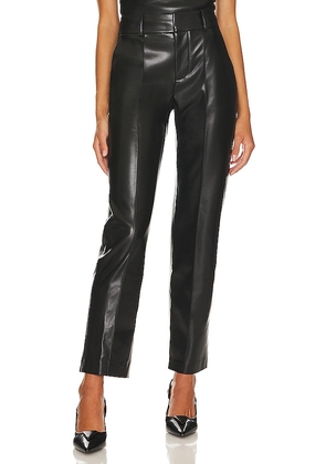 Alice + Olivia Ming Faux Leather Pant in Black. Size 12, 14.