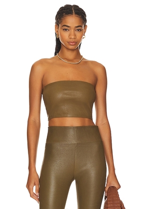 SPRWMN Micro Tube Top in Olive. Size M, S, XS.