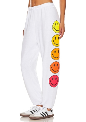 Aviator Nation Smiley Sunset in White. Size S.