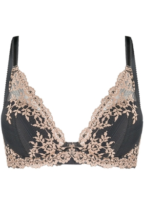 Wacoal Embrace underwired lace plunge bra - Grey