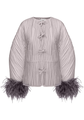 Sleeper Hebao feather-detail jacket - Grey