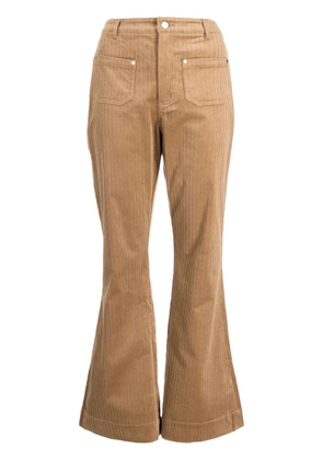 tout a coup flared corduroy trousers - Brown
