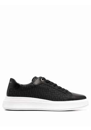 Calvin Klein lace-up leather sneakers - Black