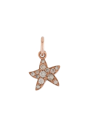 Dodo 9kt rose gold and diamond Star charm - Pink