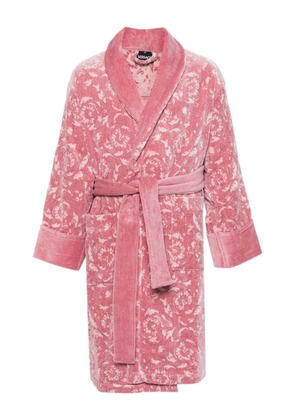 Versace Barocco belted bathrobe - Pink