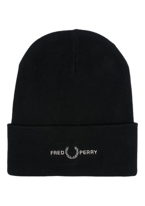 Fred Perry embroidered-logo beanie - Black