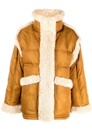 STAND STUDIO Dorothy faux-fur trim down puffer jacket - Brown