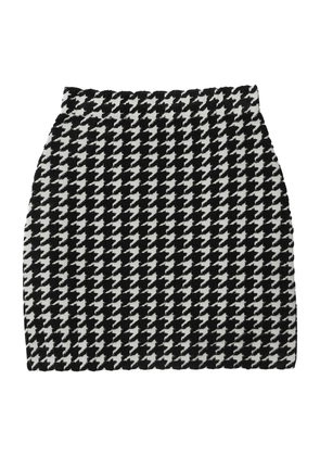 Burberry Toweling Houndstooth Mini Skirt