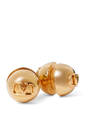 Valentino Garavani Gold-Tone Vlogo Earrings
