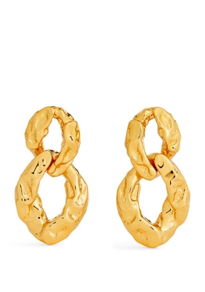 Alexis Bittar Gold-Plated Double-Link Brut Earrings