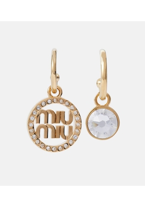 Miu Miu Logo crystal-embellished earrings