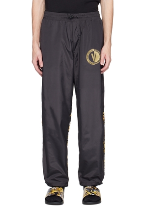 Versace Jeans Couture Black Bonded Trousers
