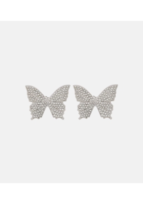 Blumarine Butterfly crystal-embellished earrings