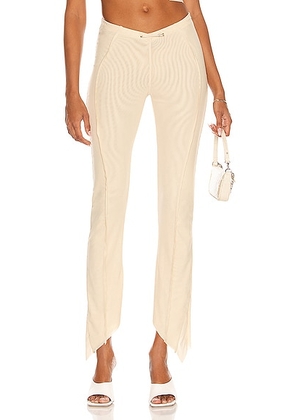 SAMI MIRO VINTAGE Asymmetric Pants in Nude - Nude. Size XS (also in ).