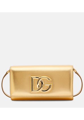Dolce&Gabbana 3.5 logo leather shoulder bag