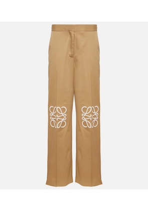 Loewe Anagram cotton and silk gabardine pants