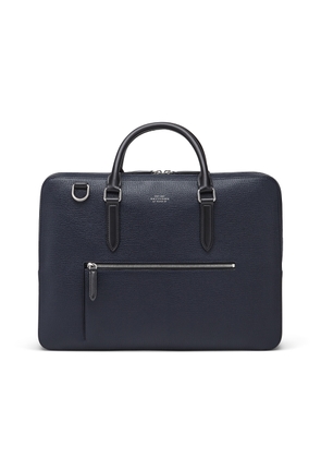 Smythson Large Briefcase with Zip Front in Ludlow