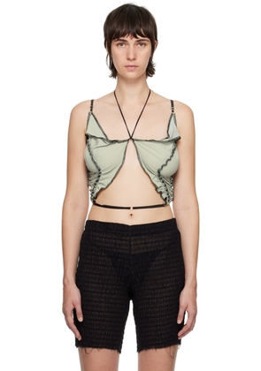 Ester Manas Green Ruched Tank Top