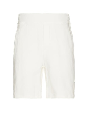 On Sweat Shorts in Undyed White - White. Size M (also in XL/1X).