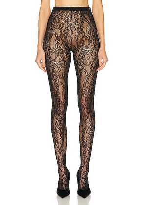 WARDROBE.NYC Lace Tights in Black - Black. Size M (also in ).