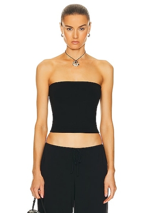 LESET Rio Bandeau Top in Black - Black. Size L (also in XS).