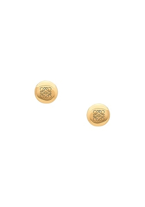 Loewe Anagram Pebble Stud Earrings in Gold - Metallic Gold. Size all.