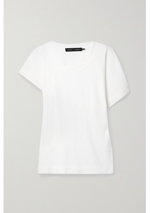 Proenza Schouler - Asymmetric Cotton-blend Jersey T-shirt - White - xx small,x small,small,medium,large,x large
