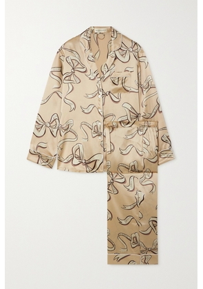 Olivia von Halle - Lila Printed Silk-satin Pajama Set - Pink - x small,small,medium,large,x large