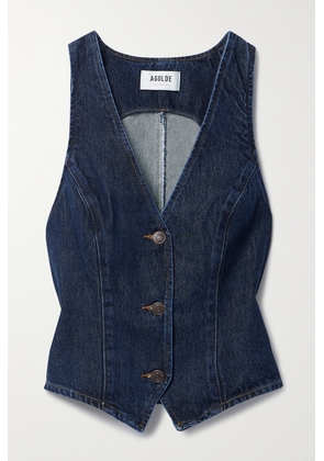AGOLDE - Heller Recycled Denim Vest - Blue - x small,small,medium,large,x large