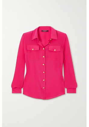 Balmain - Silk Crepe De Chine Shirt - Pink - FR34,FR36,FR38,FR40,FR42,FR44,FR46