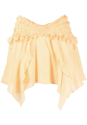 ISABEL MARANT Tripsy ruffled silk-chiffon miniskirt - Orange