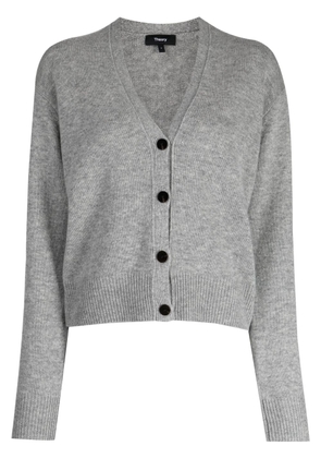 Theory button-down wool-cashmere cardigan - Grey