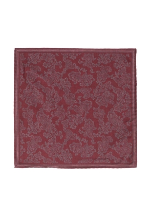Brunello Cucinelli paisley-design silk scarf - Red